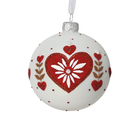 Glass Matt Heart Bauble - WowCornwall