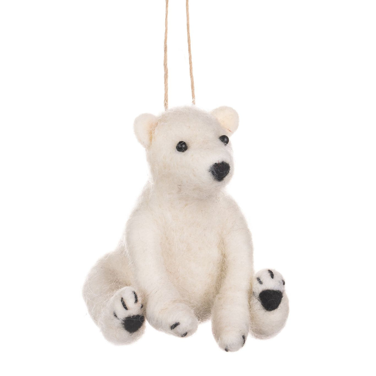 Polar Bear Sitting Hanging Ornament - WowCornwall