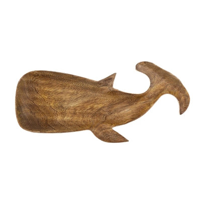 Whale Shaped Mango Wooden Tray - WowCornwall