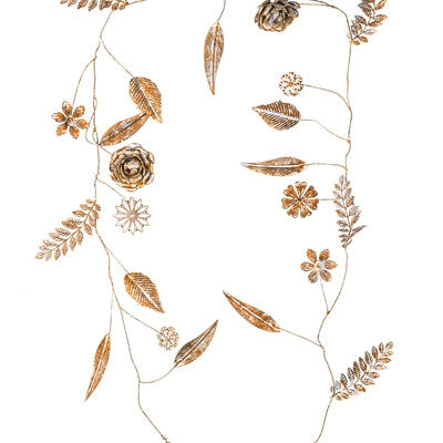 Bronze and White Flower and Leaf Garland - WowCornwall