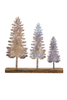 Pastel Shaded Trio of Christmas Trees - WowCornwall