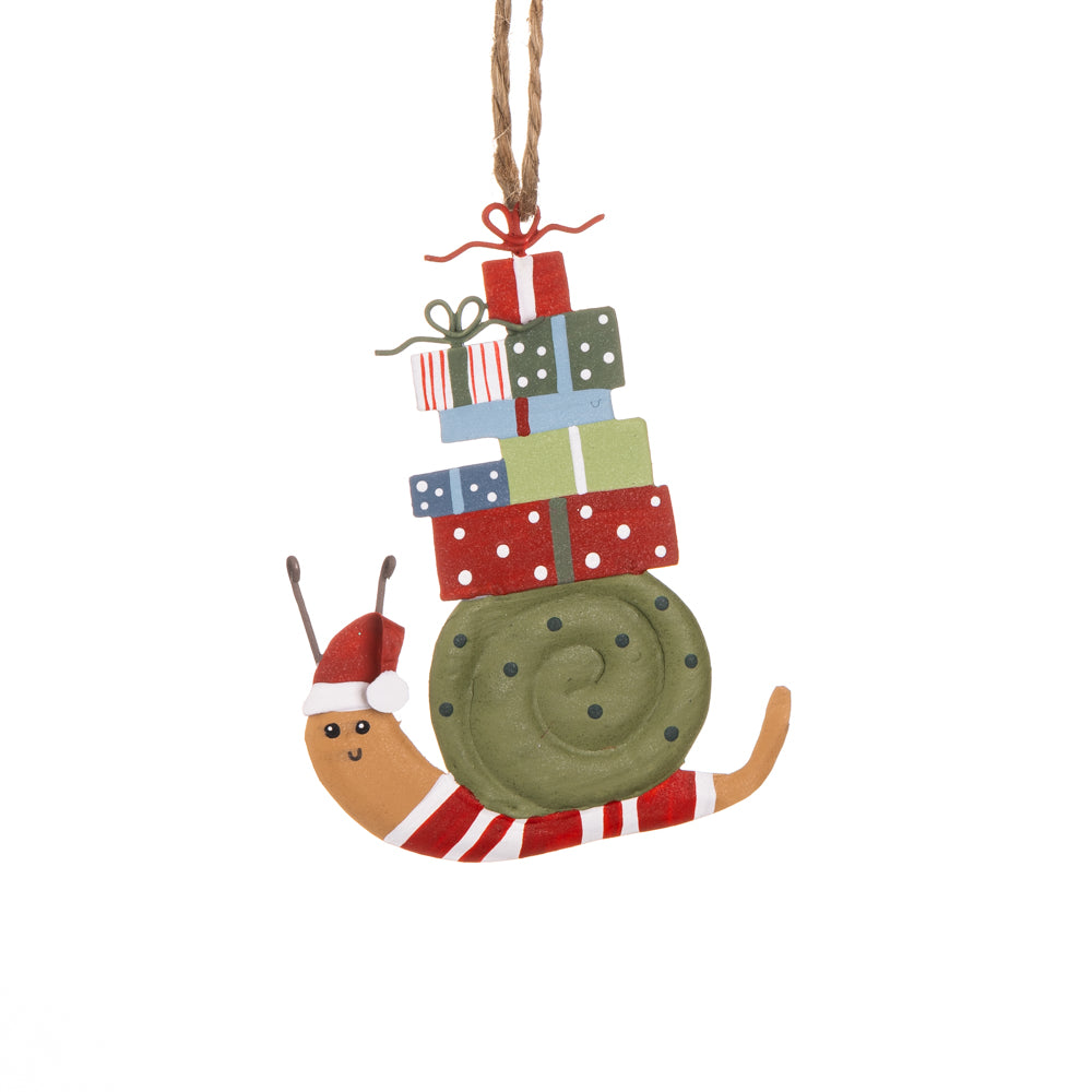 Snail Gift Delivery Hanging Ornament - WowCornwall
