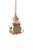 Snail Gift Delivery Hanging Ornament - WowCornwall