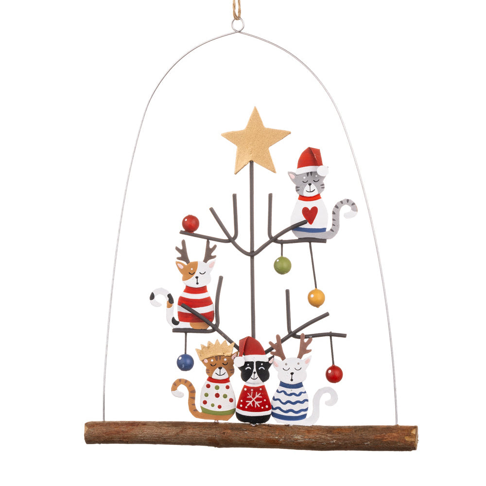 Cats in Star Tree Hanging - WowCornwall