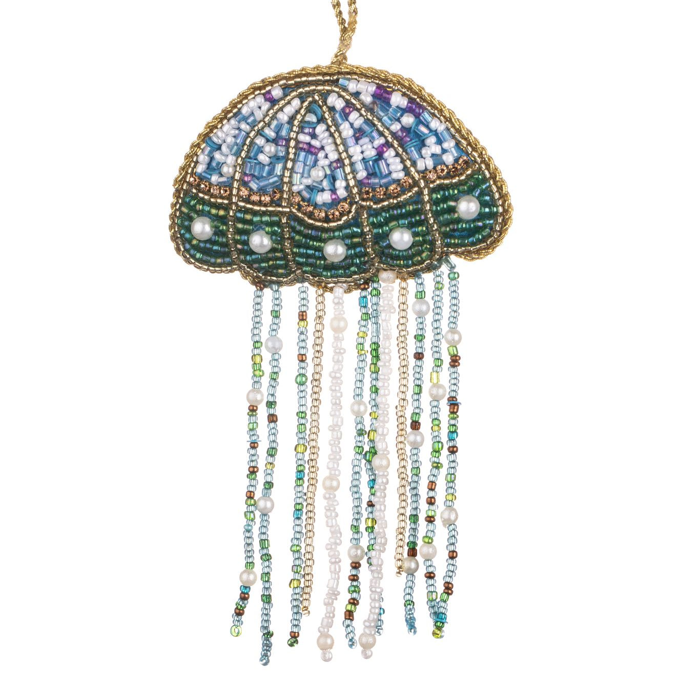 Beaded Jellyfish Hanging Ornament - WowCornwall