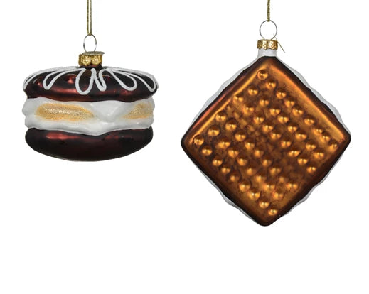 Chocolate sandwich glass ornament - WowCornwall