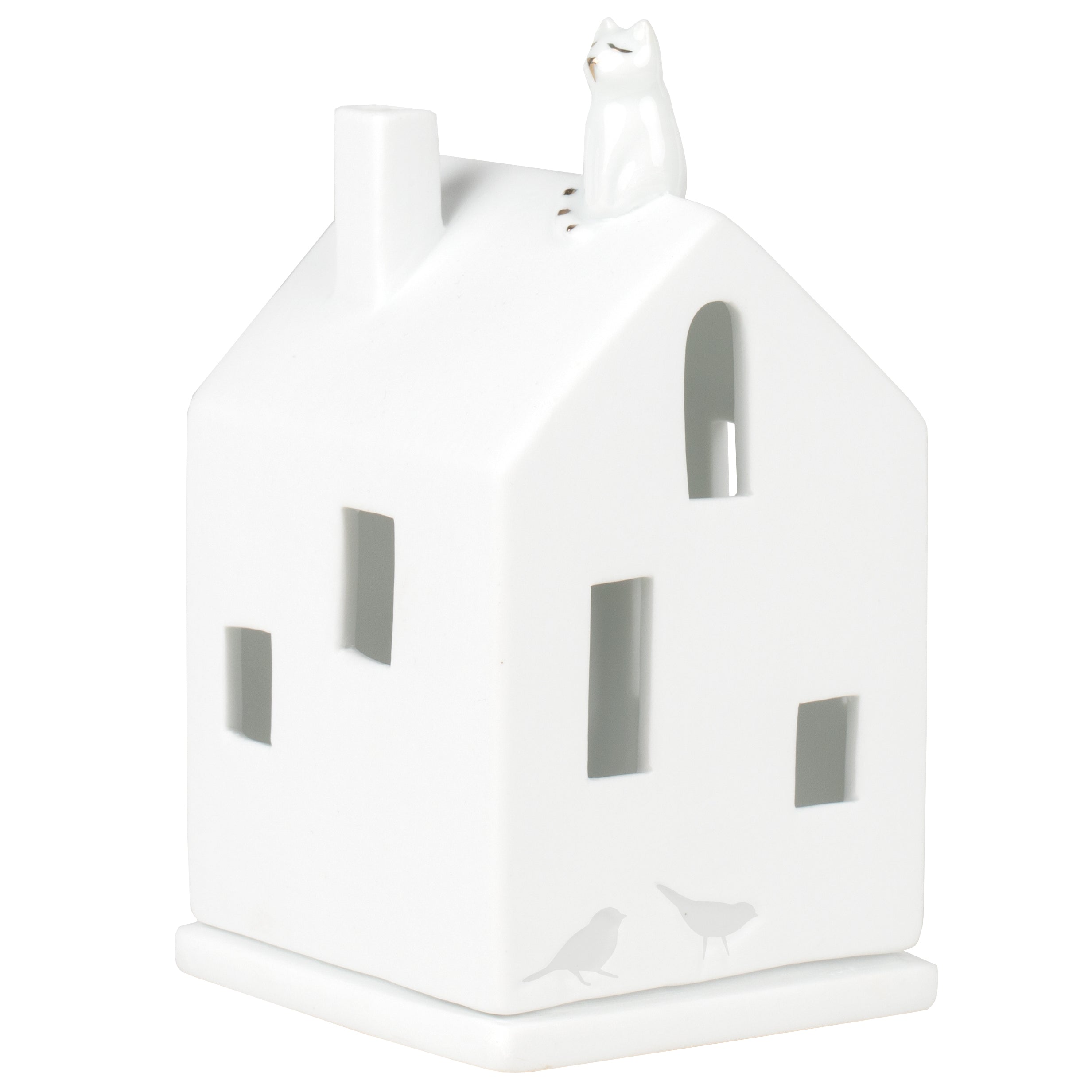 Porcelain Light House with Cat - WowCornwall