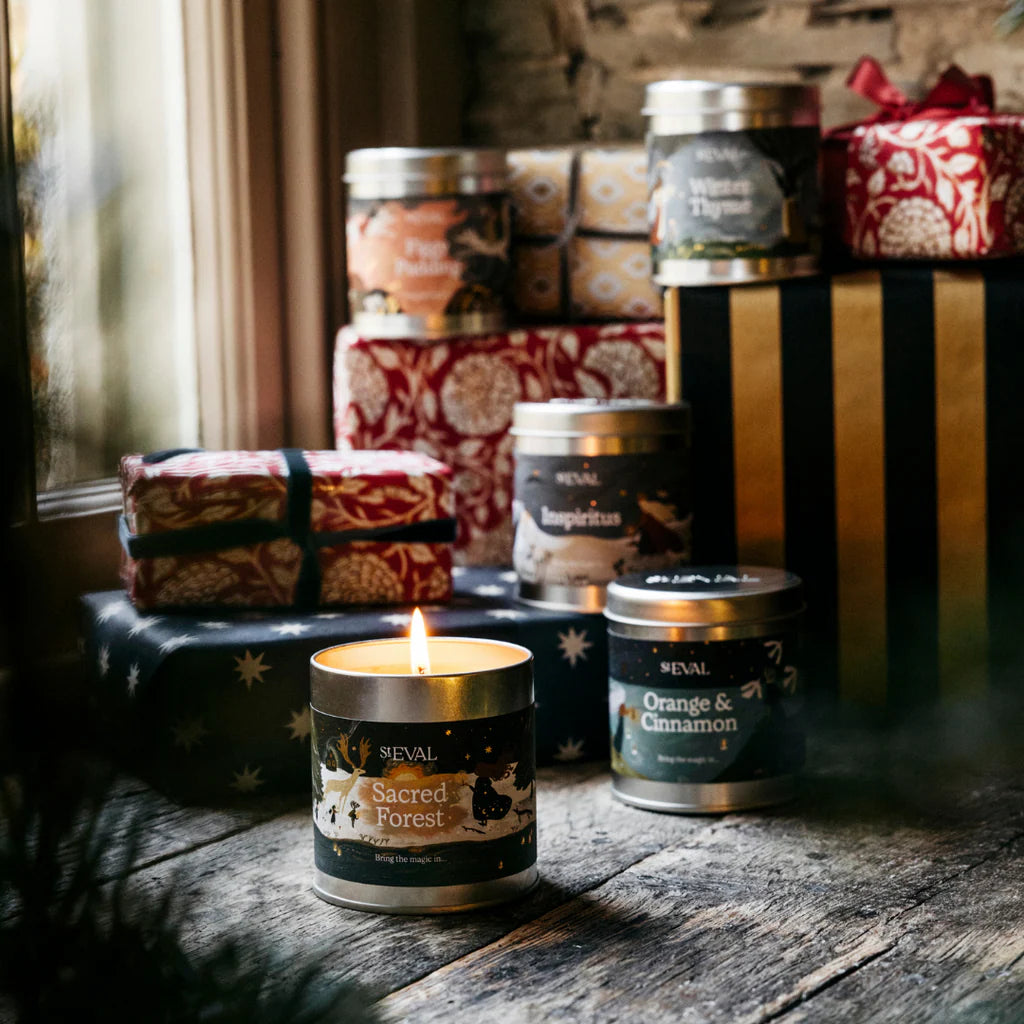 Winter Thyme, Scented Christmas Tin Candle - WowCornwall