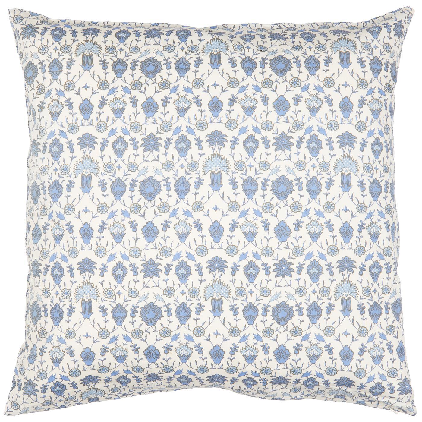 Angela Cushion With Blue Pattern - WowCornwall