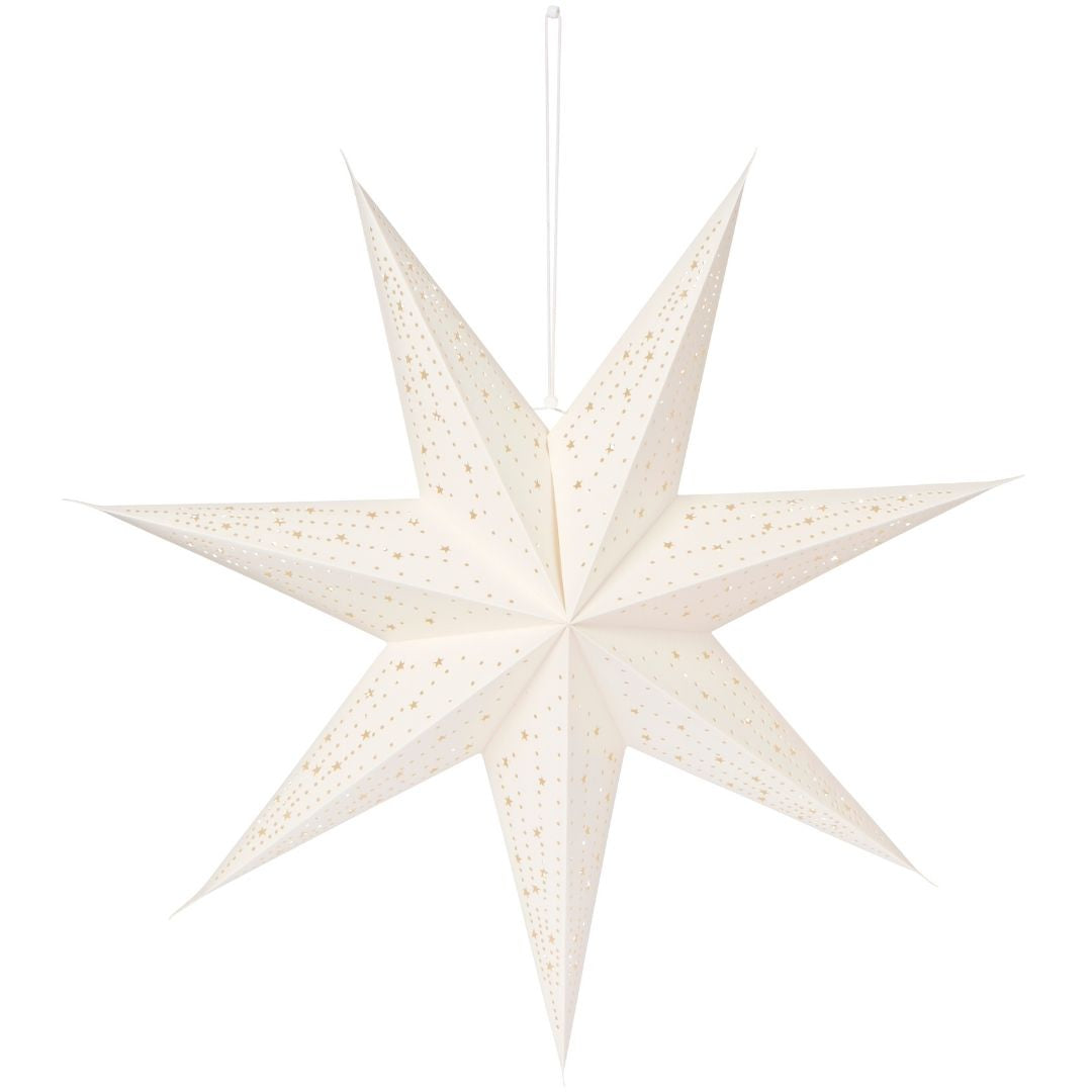 Hanging Paper 7-sided Patterned Star - WowCornwall