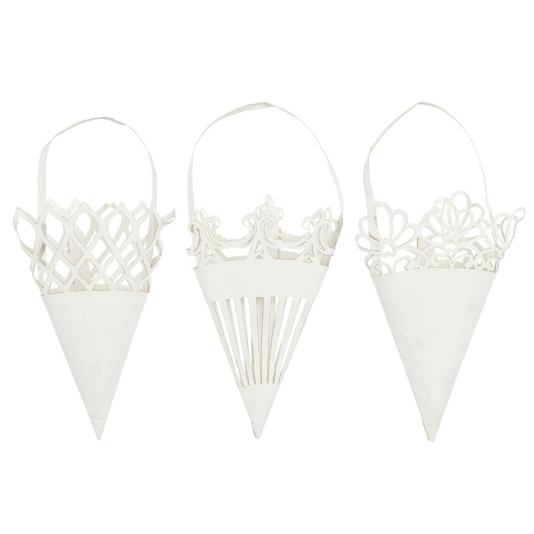 3 Paper Assorted Cornets, 12pcs in a box - WowCornwall