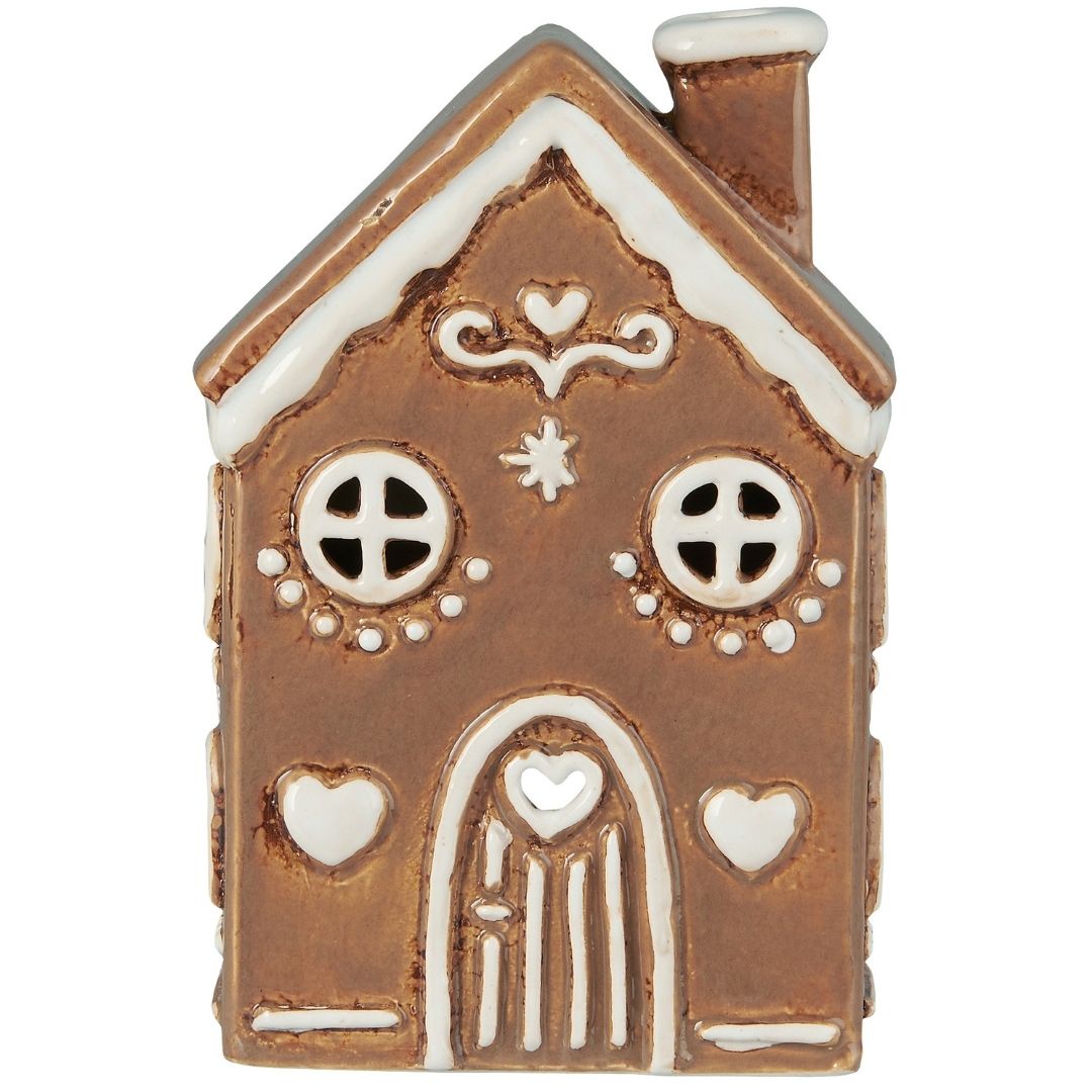 Gingerbread House with Arched Door Tealight Holder - WowCornwall