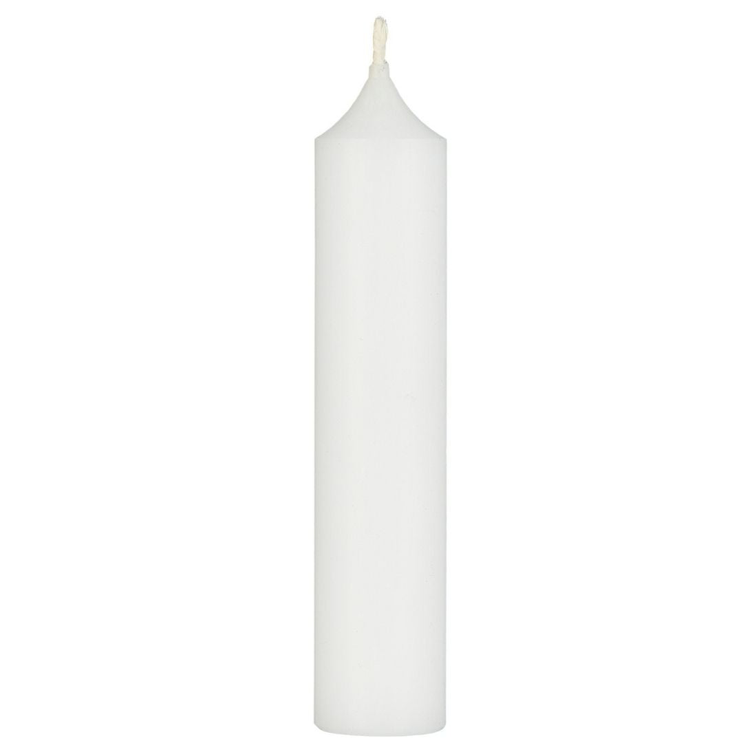 White Short Dinner Candle - WowCornwall