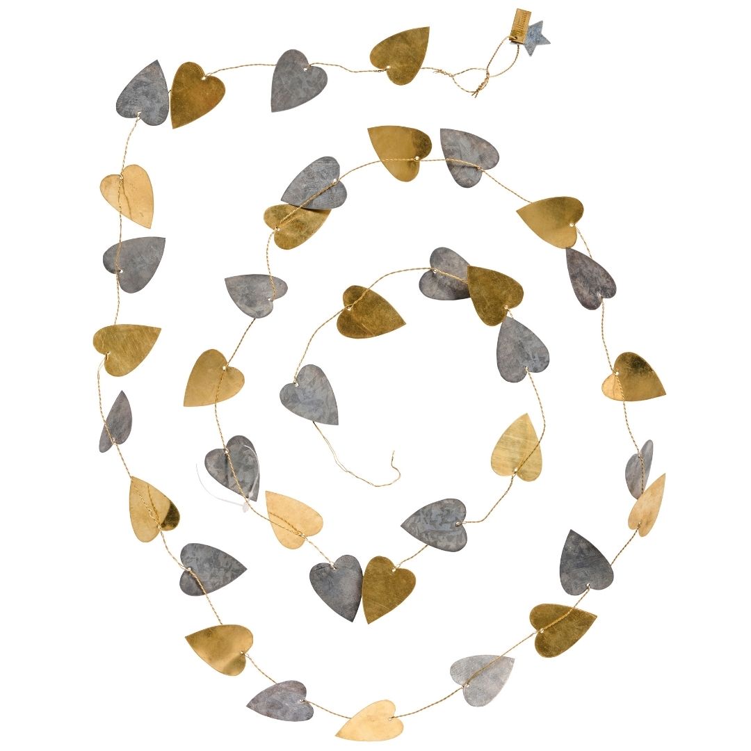 Indoor Mix Material Wire String Hearts 180cm - WowCornwall