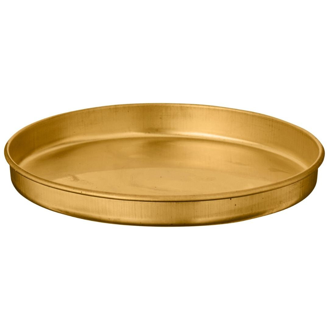 Large Brass Candle Tray Holder - WowCornwall
