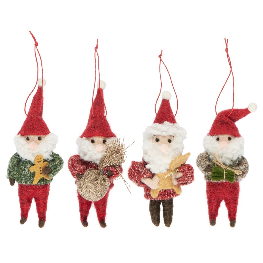 Hanging Santa's Helpers Set of 4 - WowCornwall