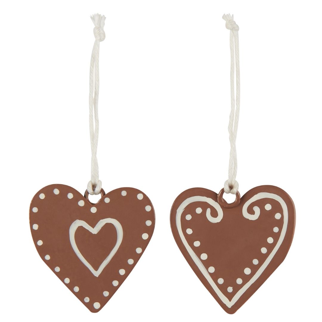 Hanging Gingerbread Hearts - WowCornwall