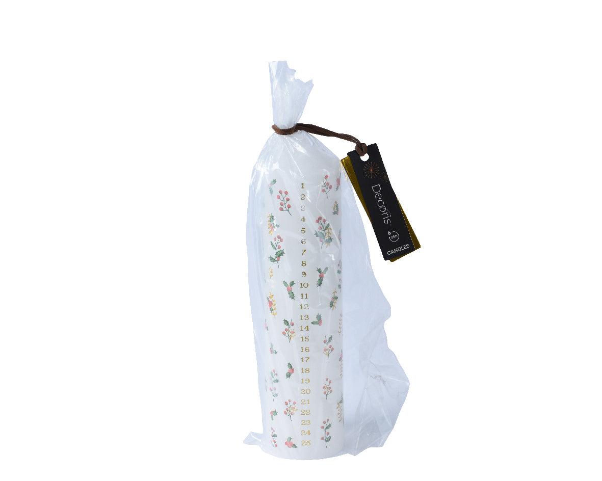 Advent candle wax printed - WowCornwall