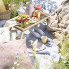 White And Blue Striped Quilt - WowCornwall