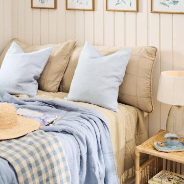 Linen Square Cushion, Rose Shadow - WowCornwall
