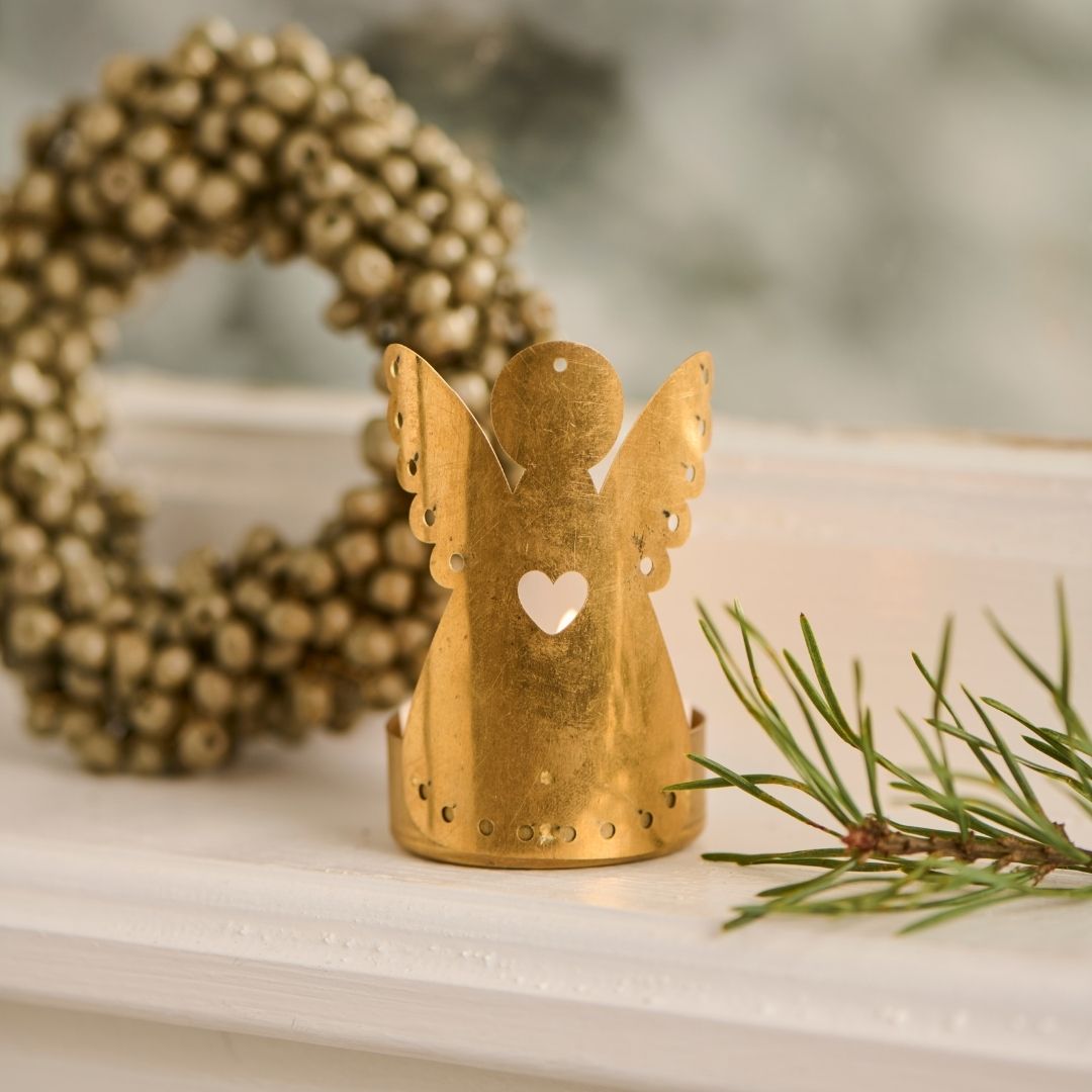Brass Angel Candle Holder - WowCornwall