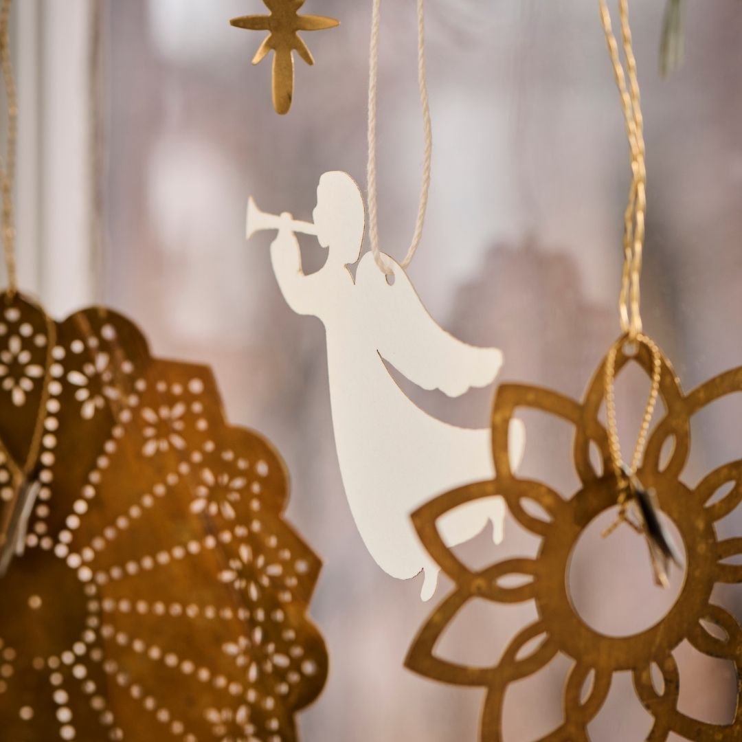 4 Assorted Paper Cut Angels - WowCornwall