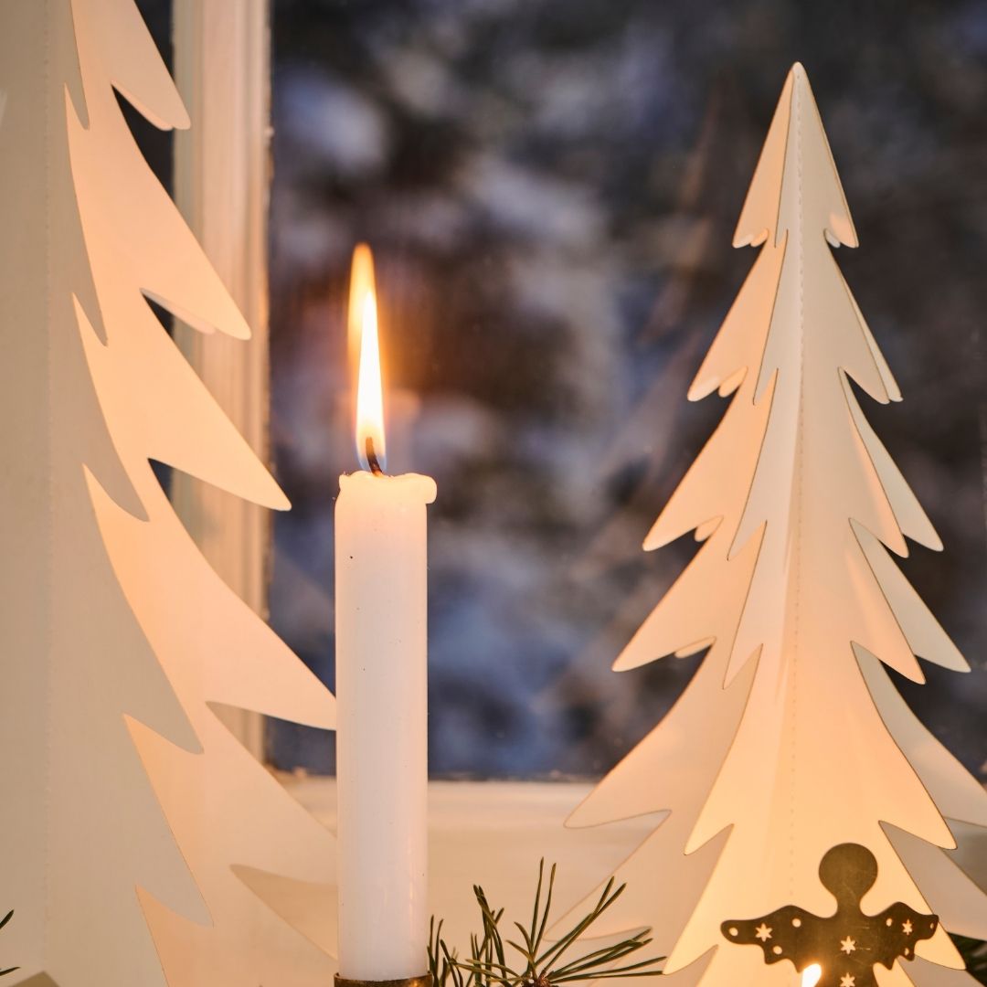 Paper Cut Standing Christmas Tree Decorations - WowCornwall