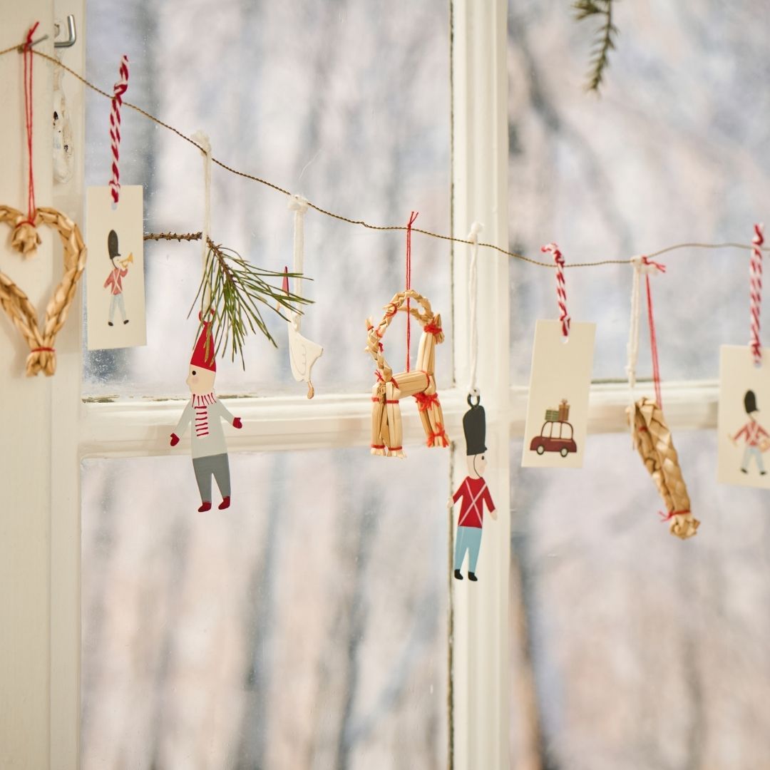 Twine Hanging Heart Christmas Ornament - WowCornwall