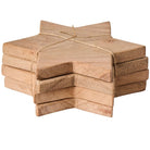 Set of 4 Star-Shaped Wood Coasters - WowCornwall