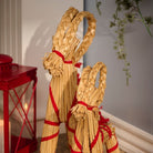 Christmas Goat with Red Ribbon - WowCornwall