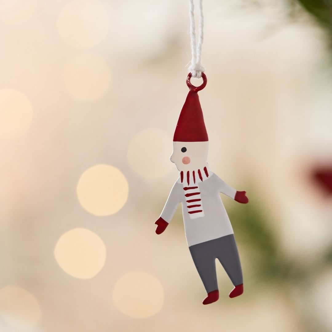 Santa's Helper Couple Hanging Ornament Set of 2 - WowCornwall