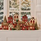 Christmas House Tealight Holder with Green Door - WowCornwall