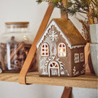 Gingerbread House with Snowflake Tealight Holder - WowCornwall