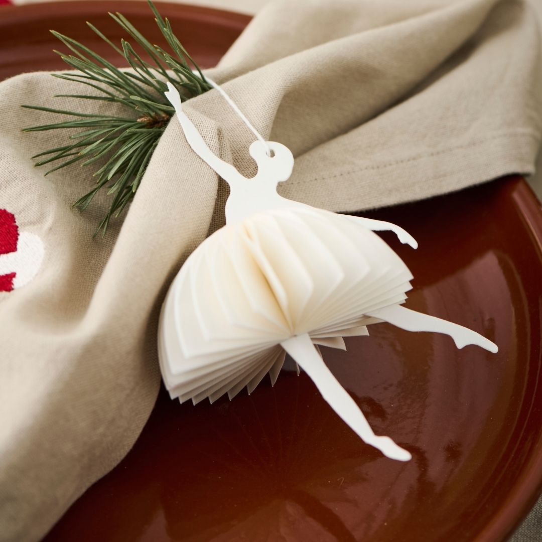 Paper Cut Ballerina in Dance Position - WowCornwall