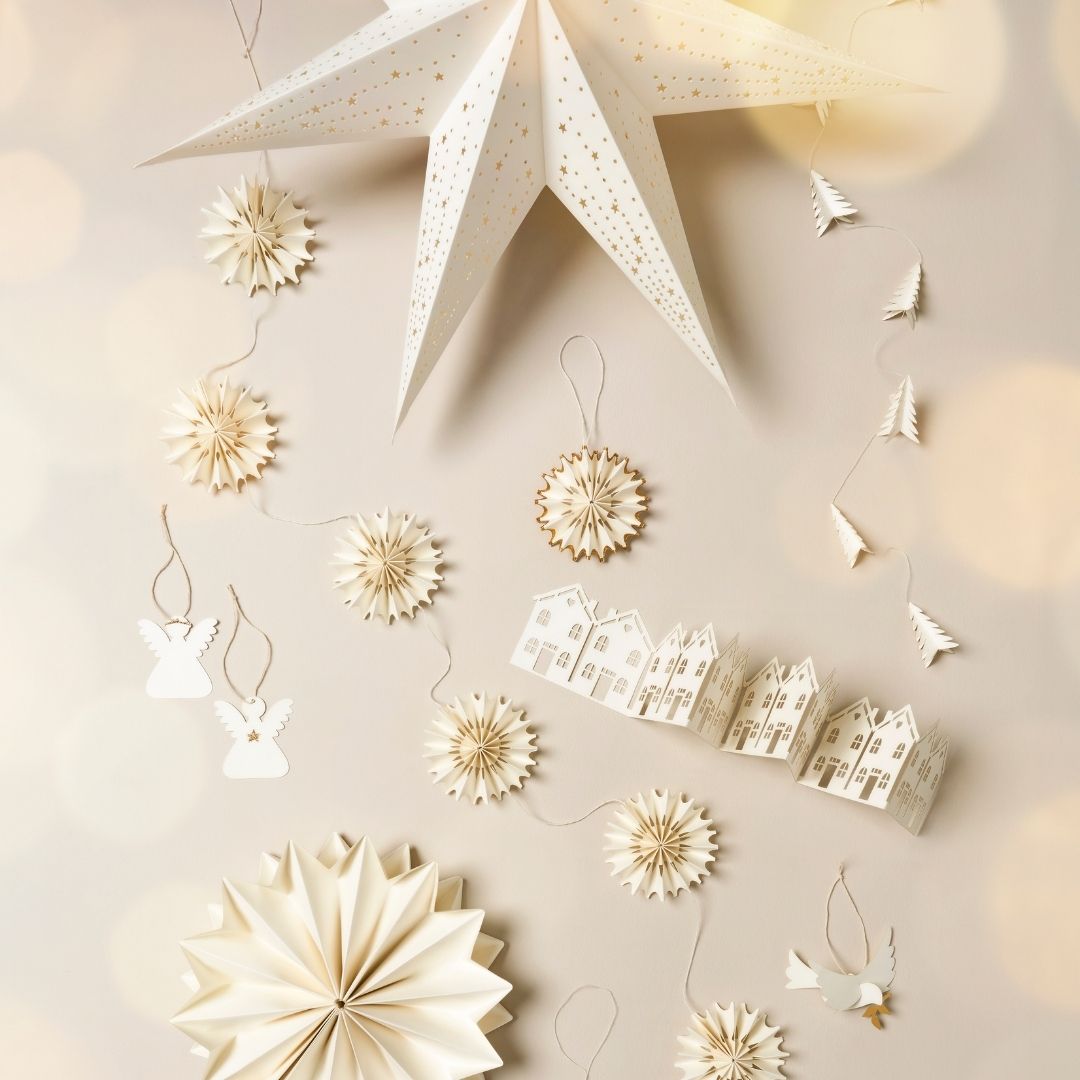 Hanging Paper 7-sided Patterned Star - WowCornwall