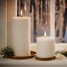 Large Brass Candle Tray Holder - WowCornwall