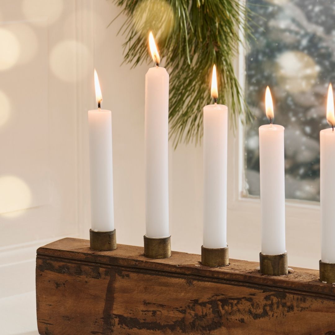 White Dinner Candle - WowCornwall