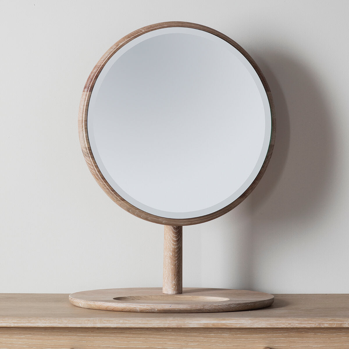 Winnard Dressing Mirror in Oak & Black - WowCornwall