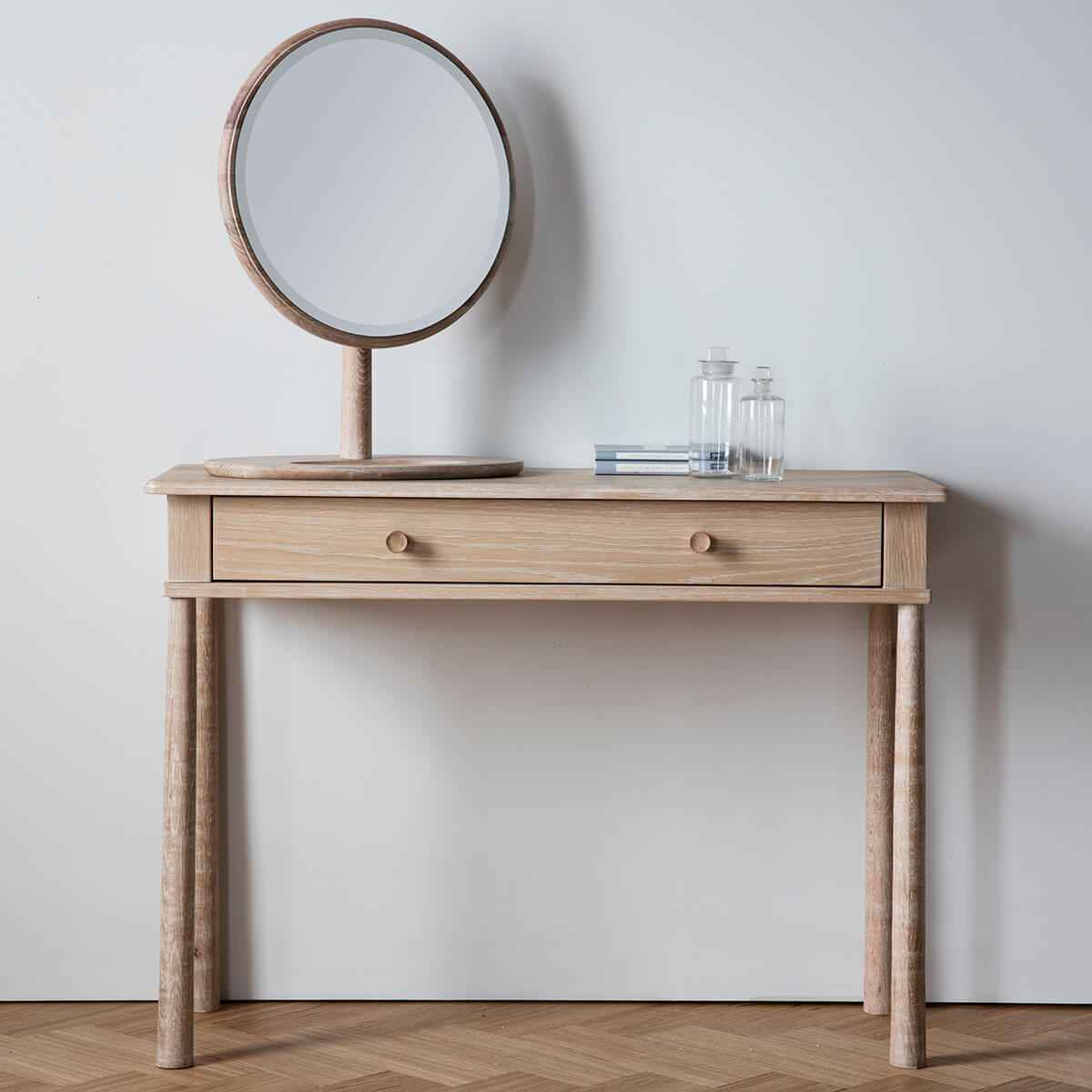 Winnard Dressing Mirror in Oak & Black