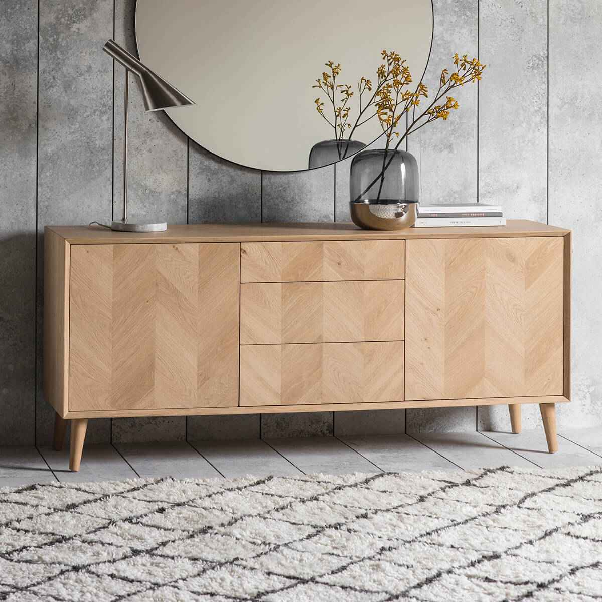 Ives 2Dr/3Drwr Sideboard 1600x450x700mm