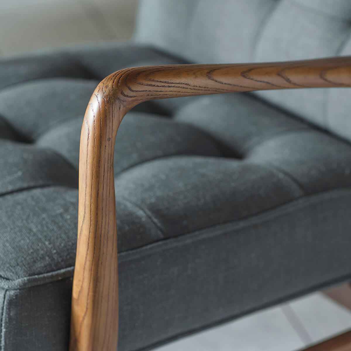 Stepper Armchair Dark Grey Linen