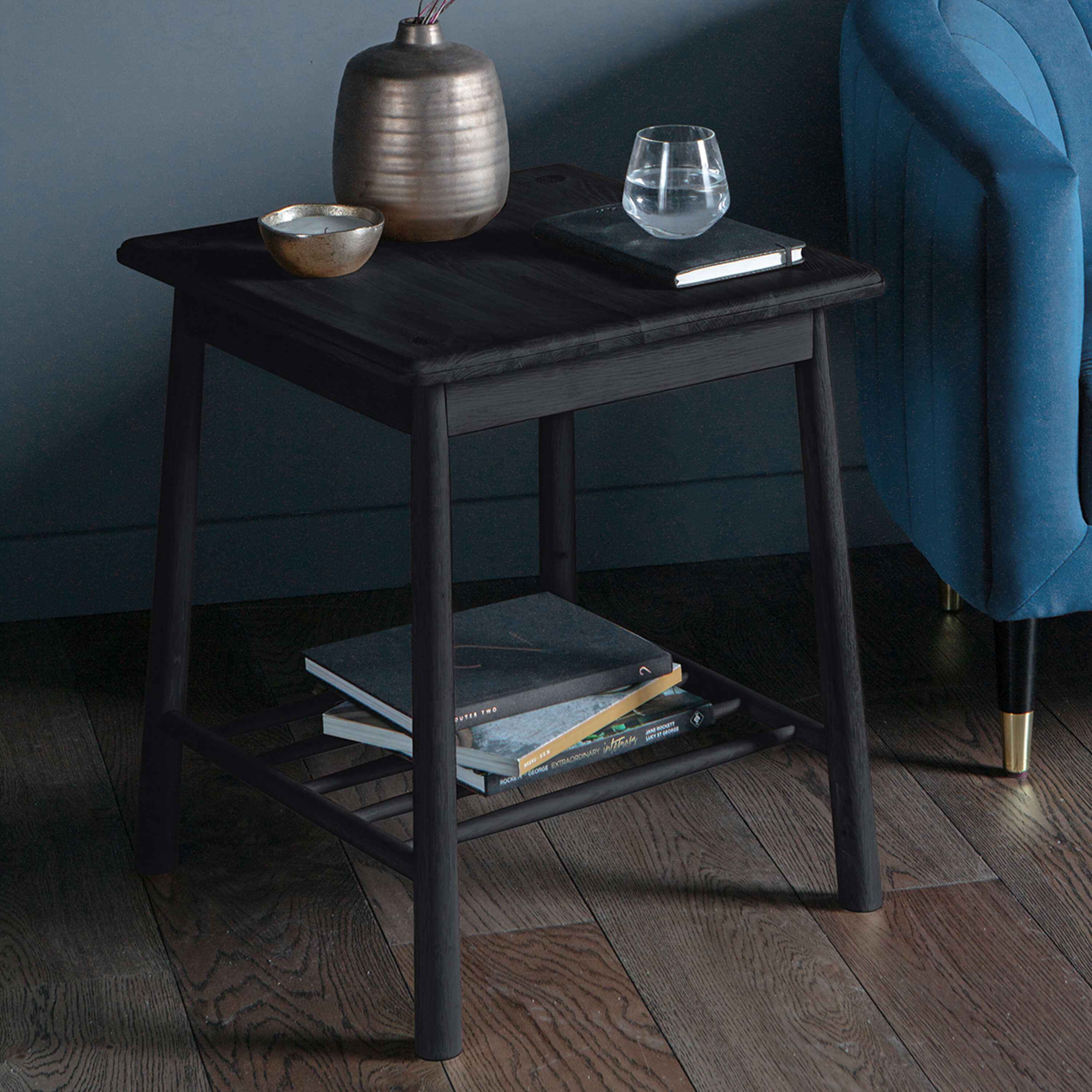 Winnard Side Table Black 500x500x600mm