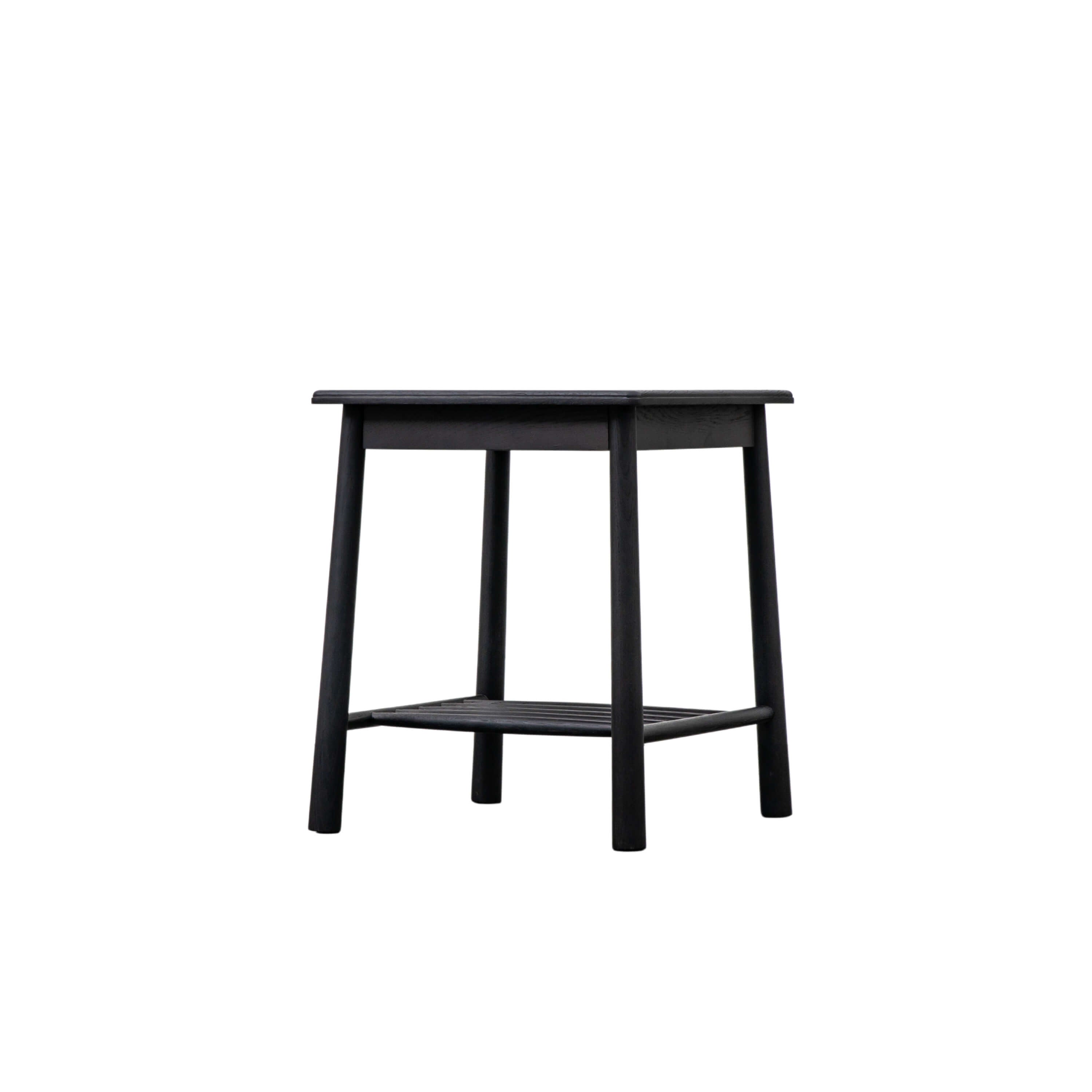 Winnard Side Table Black 500x500x600mm - WowCornwall