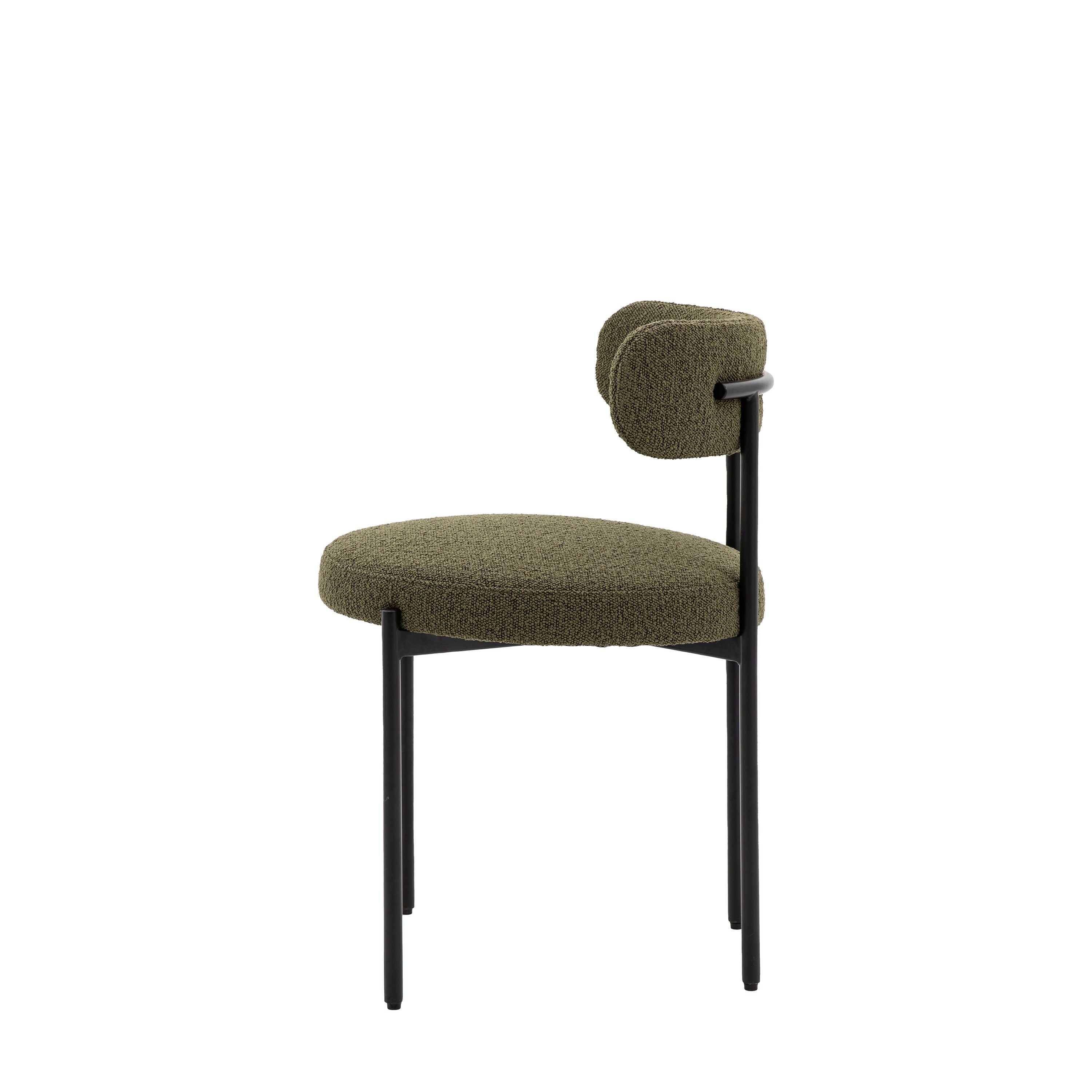 Aveley Dining Chair Green (2pk) - WowCornwall