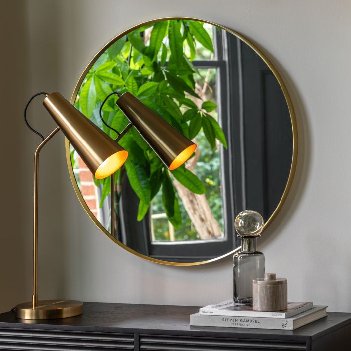 Holworth Round Mirror in two colours and two sizes - WowCornwall