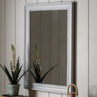 Sherwood Rectangle Mirror, large or small in lead & stone - WowCornwall