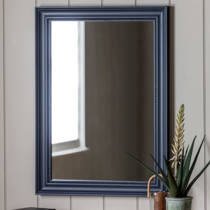 Sherwood Rectangle Mirror, large or small in lead & stone - WowCornwall