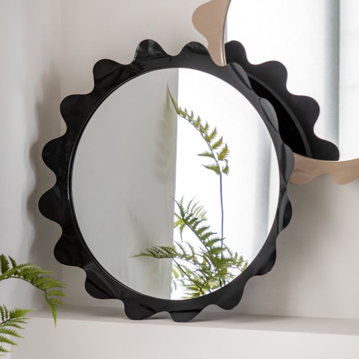 Shoreditch mirror charcoal (w)600mm x (d)55mm x (h)600mm - WowCornwall