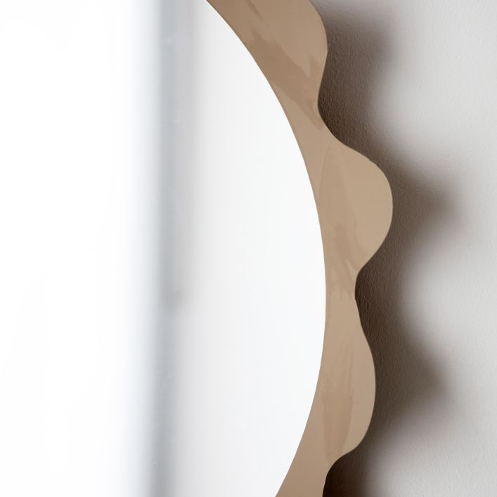 Shoreditch mirror taupe (w)600mm x (d)55mm x (h)600mm - WowCornwall