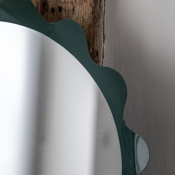 Shoreditch mirror teal (w)600mm x (d)55mm x (h)600mm - WowCornwall